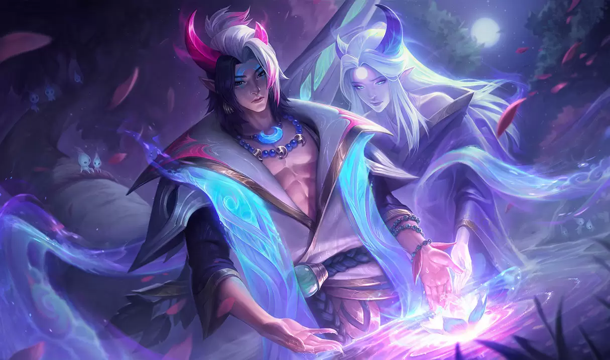 Aphelios Nguyệt Dạ Song Sinh